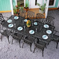 Extending garden table set 1